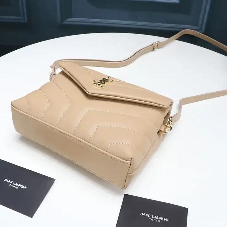 CHEAP Matelasse Y Saint Loulou Bag Toy Leather Apricot Gold In Laurent Mini 0323